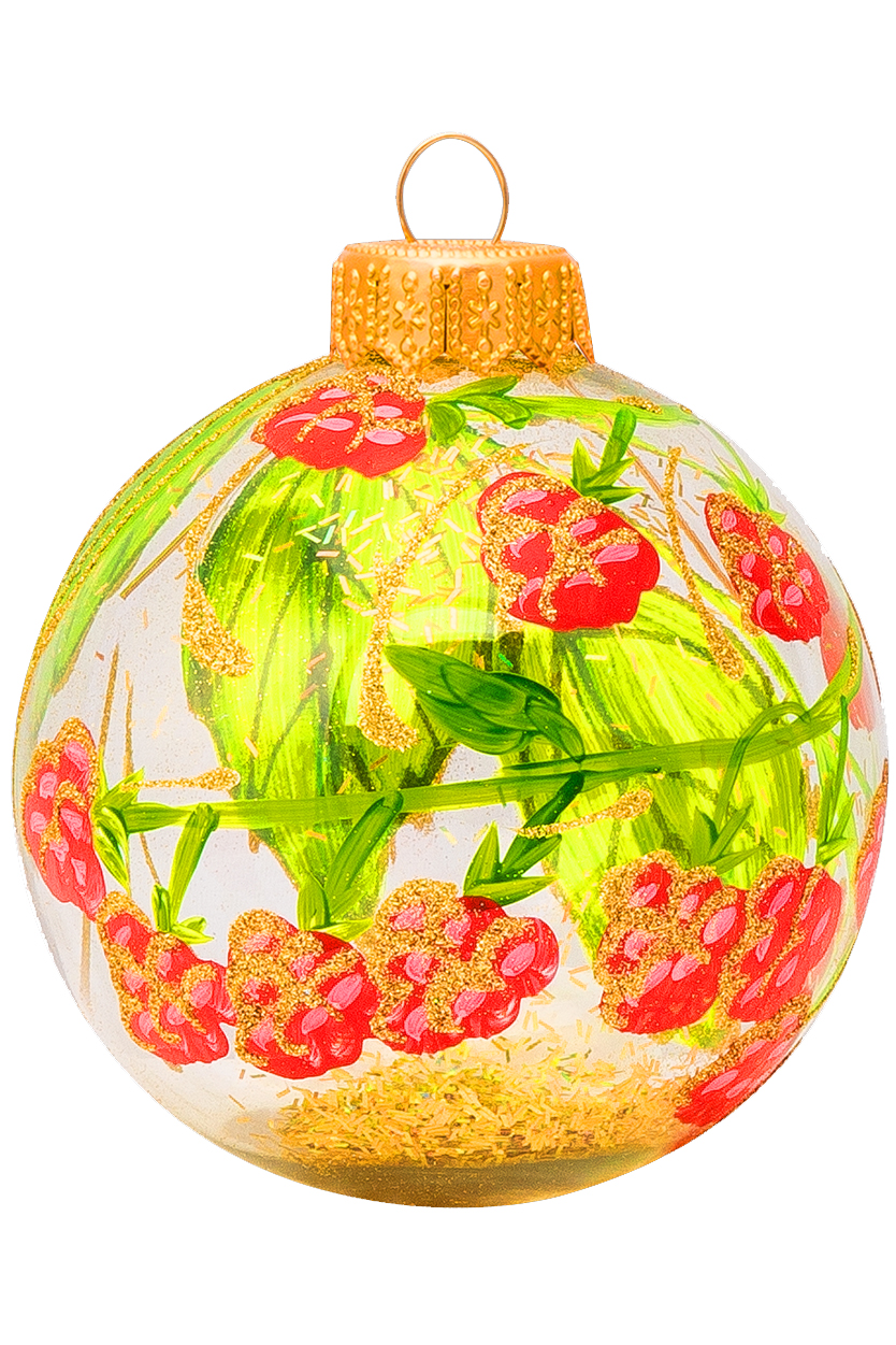 Елочный шар Ягодки-2 Малина КУ-80-234109